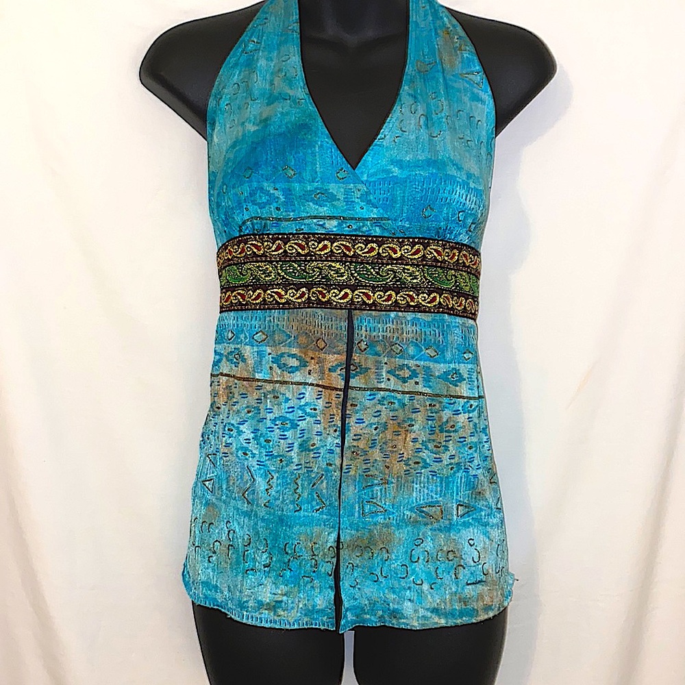 Small halter tie back top